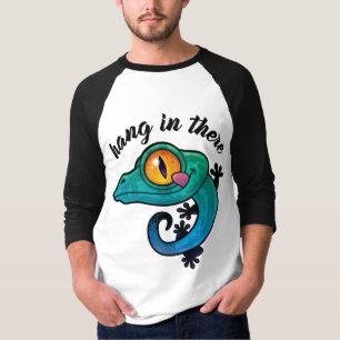 T-shirt Accrochez-Vous Là Gecko Coloré