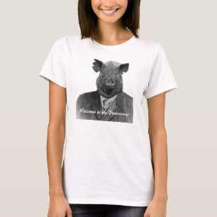 T-shirt Accueil au porc drôle T personnalisable de