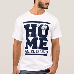 T-shirt ACCUEIL Daniel Island Caroline du Sud Drapeau Souv