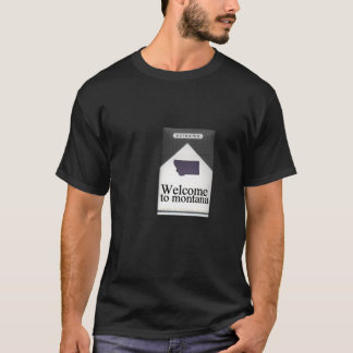 T-shirt Accueil dans la boîte de cigarette du Montana