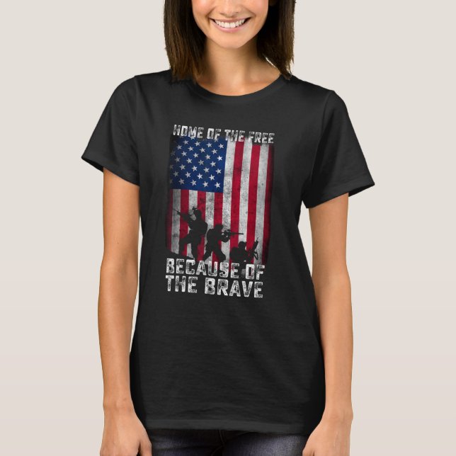 T-shirt Accueil De La Libération À Cause De La Brave Trous (Devant)