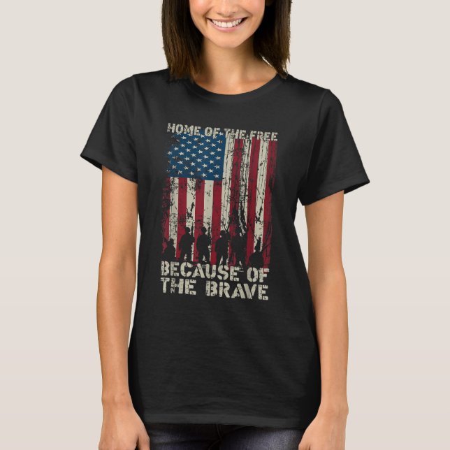 T-shirt Accueil De La Libération À Cause De La Brave Trous (Devant)
