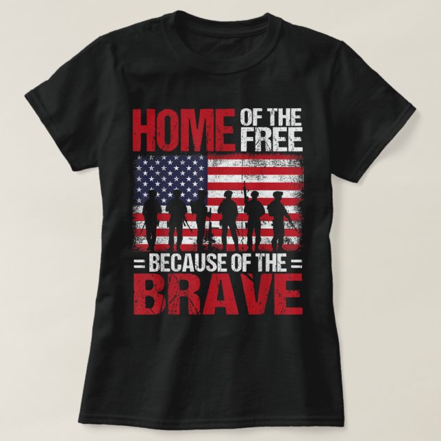 T-shirt Accueil De La Liberté À Cause Du Brave Vétérinaire (Design devant)