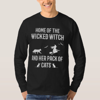 T-shirt Accueil de The Wicked Witch et son pack de chats
