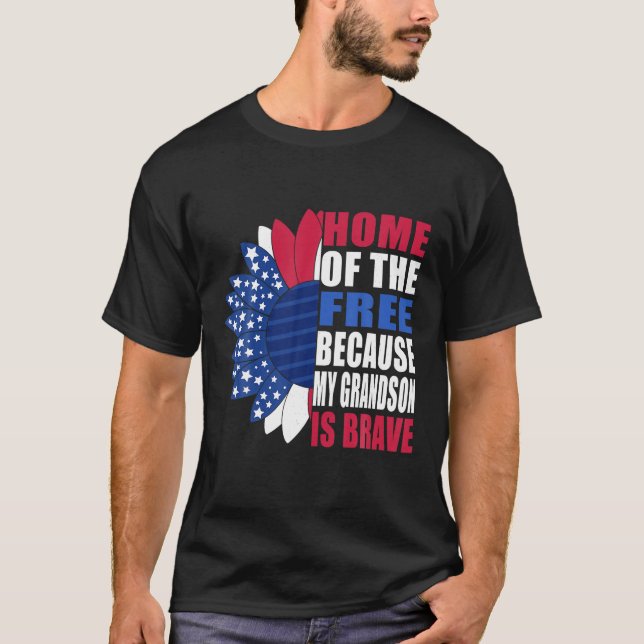 T-shirt Accueil des Libres Parce que mon petit-fils est Br (Devant)
