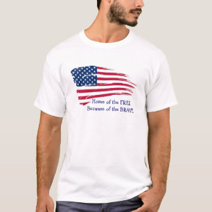 T-shirt Accueil du drapeau Free Wavy