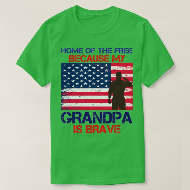 T-shirt Accueil Du Libre Parce Que Mon Grand-Père Est Cour (Design devant)