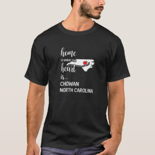 T-shirt Accueil Est Où Le Coeur Est Chowan Comté Nord Voit