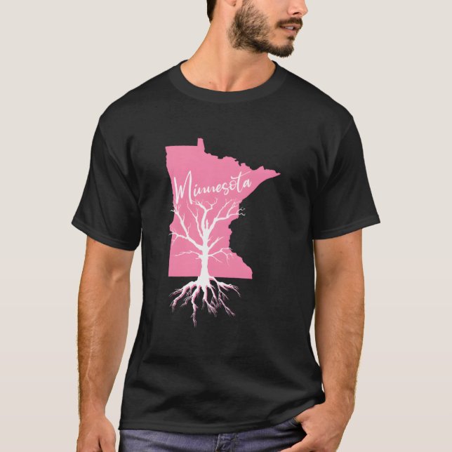 T-shirt Accueil État Minnesota Racines (Devant)