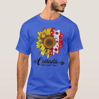 T-shirt Accueil Fête du Canada Maple Sunflower 1er juillet