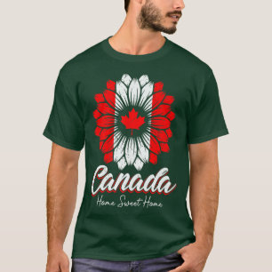 T-shirt Accueil Fête du Canada Maple Sunflower 1er juillet