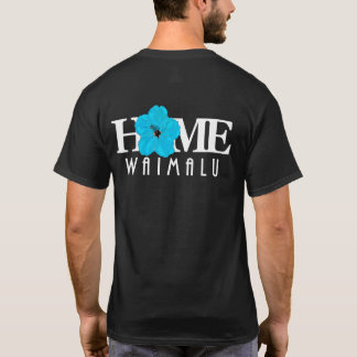 T-shirt ACCUEIL Hibiscus bleu Waimalu (en arrière-plan)