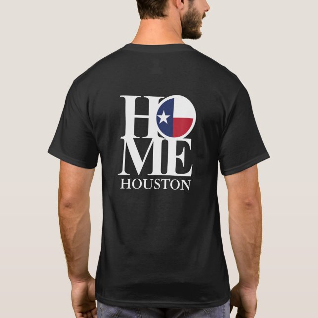 T-shirt ACCUEIL Houston Texas Black Tee (Dos)