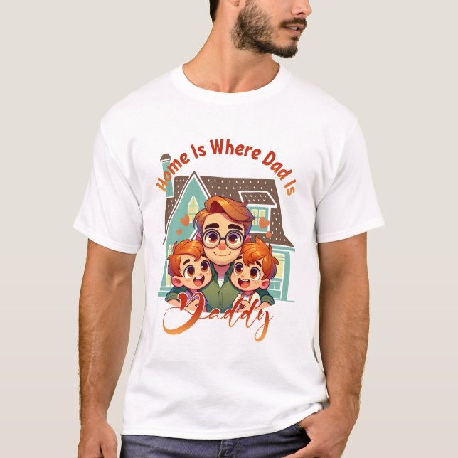 T-shirt Accueil Où est papa - Idée cadeau de fête du père (Devant)