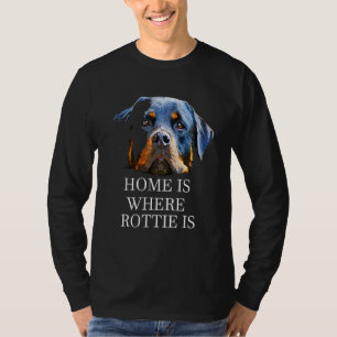 T-shirt Accueil Où Ma Rottie Est Le Devis Du Propriétaire