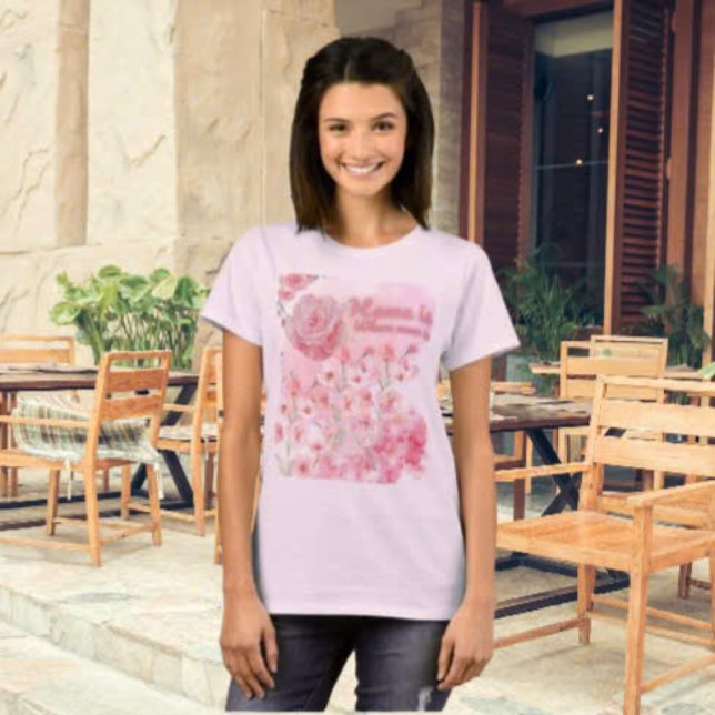 T-shirt Accueil Où Maman Est T-Chemise - Rose Romantique (Créateur téléchargé)