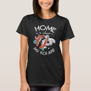 T-shirt Accueil Où Mon Koi Sont Japonais Koi Carp Nishiki