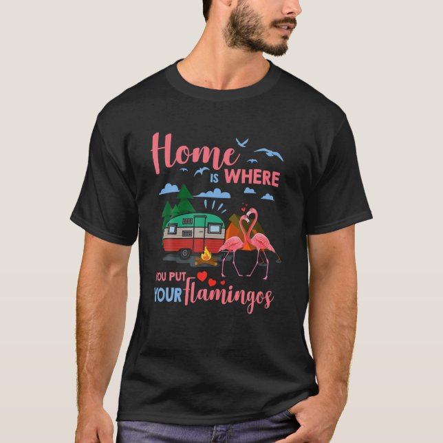 T-shirt Accueil Où Vous Mettez Vos Flamants roses Camper C (Devant)