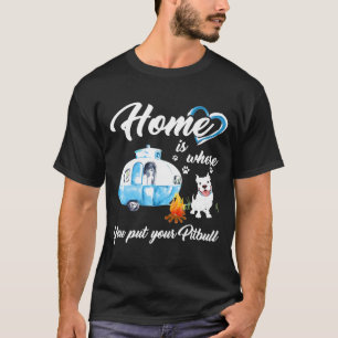 T-shirt Accueil Où Vous Placez Votre Pitbull - Nouveau
