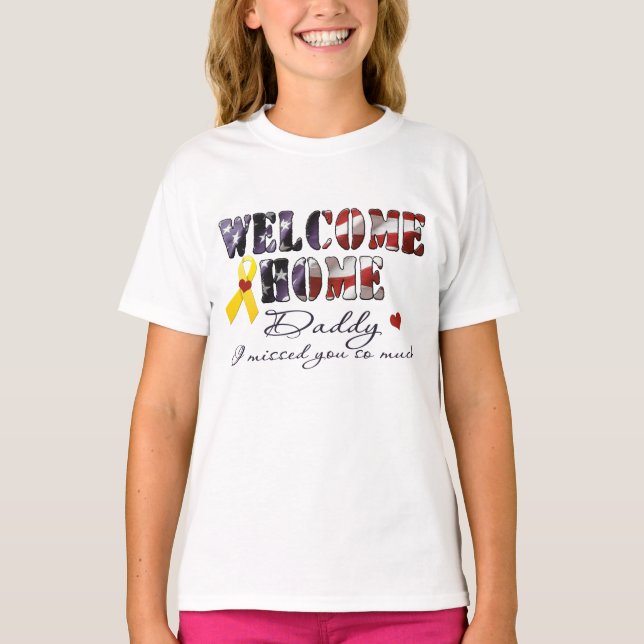 T-shirt Accueil personnalisé Accueil Papa Vous m'avez manq (Devant)