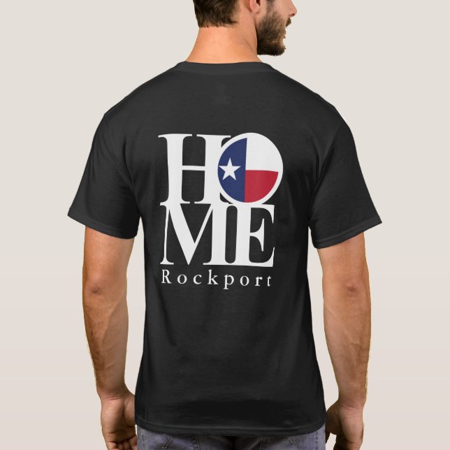 T-shirt ACCUEIL Rockport Texas Black Tee (Dos)