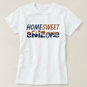 T-shirt Accueil Sweet Arizona Cute State Flag Hearts