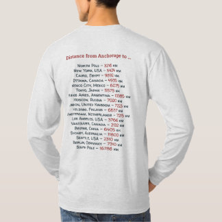 T-shirt Accueil vers l'Alaska. Anchorage - logo de couleur