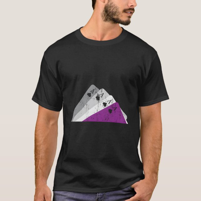 T-shirt Ace Auality Pride Lgbtqia Playing Cards Ace Aual (Devant)