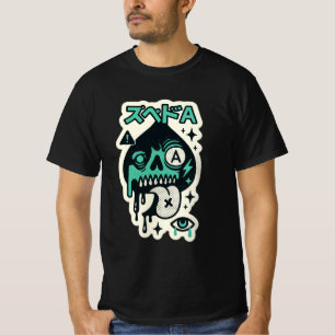 T-shirt Ace de pique — Crâne de goutte Katakana
