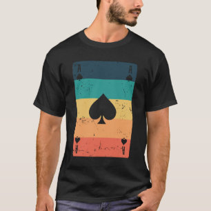 T-shirt Ace du jeu de poker ou de carte de ski