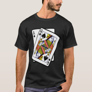 T-shirt Ace et Reine des pique 21e anniversaire Vingt et u