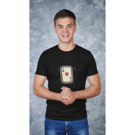 T-shirt Ace of Hearts Minimal Playing Card Art
