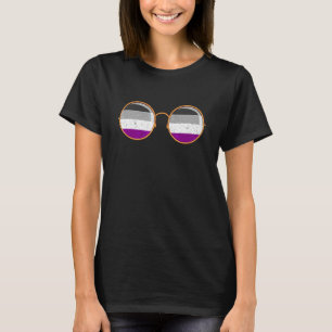 T-shirt Ace Pride Drapeau Lgbtq Queer Asexuals Lunettes de