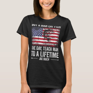 T-shirt Acheter Un Homme Mange Du Poisson Le Jour Enseigne