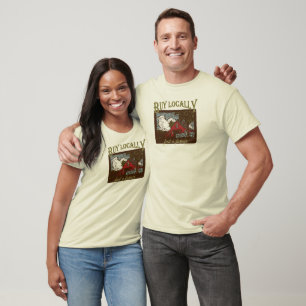 T-shirt Achetez les gens du pays, alimentez un agriculteur