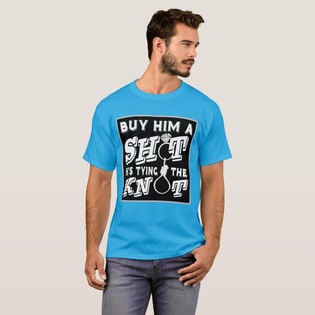 T-shirt Achetez-lui une balle, il noue le noeud (Devant entier)