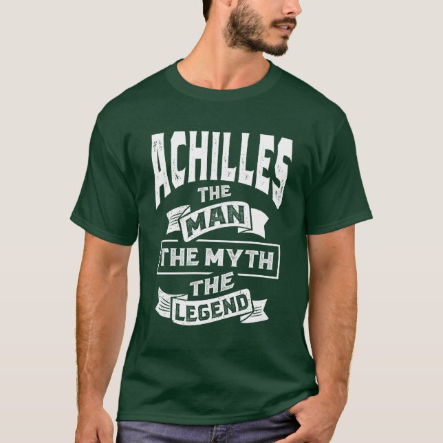 T-shirt Achilles Nom personnalisé Anniversaire Cadeau (Devant)