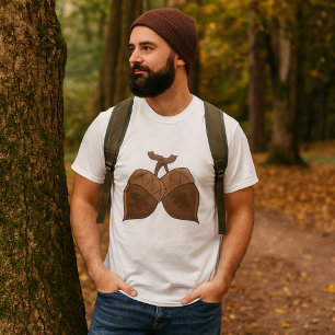 T-shirt Acorns Rustique Forêt d'automne Nature