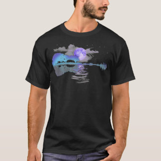 T-shirt Acoustic Guitar Lake Player Nature Birthday Christ