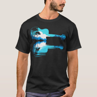 T-shirt Acoustic Guitar Nature City Silhouette