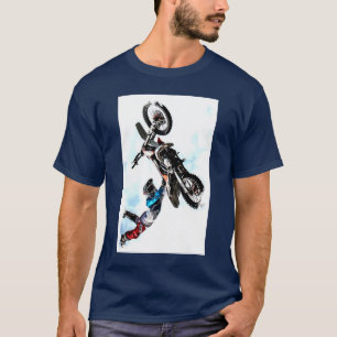 T-shirt Acrobaties personnalisées Biker Action Sports Mode