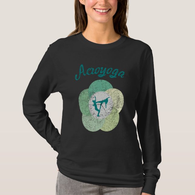 T-shirt Acroyoga Power Workout Style Holy Geometry Acro Yo (Devant)
