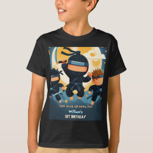 T-shirt Act War Fight Boy Moon Ninja Guerrier 1er annivers