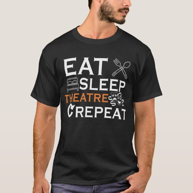 T-shirt Acteur de théâtre mangeant le Théâtre Sleep Show (Devant)