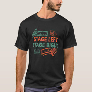 T-shirt Acteur scène scène gauche théâtre droit