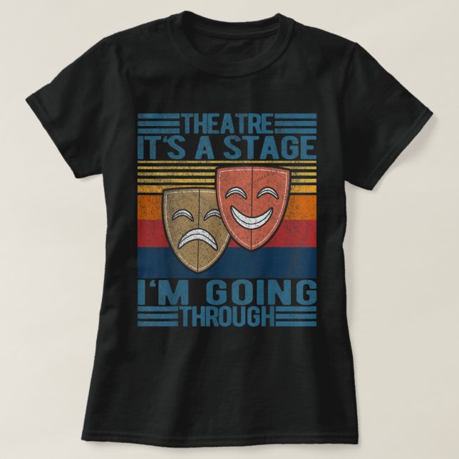 T-shirt Acteur Théâtre Broadway Théâtre Musical Nerd Thesp (Design devant)