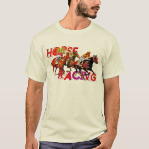 T-shirt Action de course de chevaux