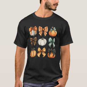 T-shirt Action de grâce Automne Feuilles de chêne Coquette