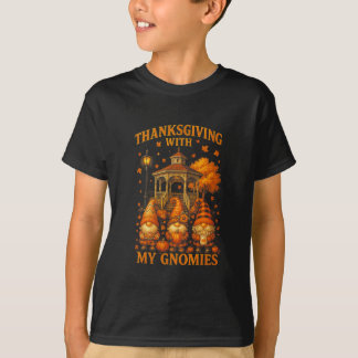 T-shirt Action de grâce Hugvyn avec mes gnomes automne Fal