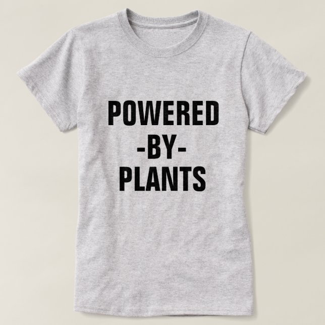 T-shirt Actionné par la chemise végétalienne des femmes de (Design devant)